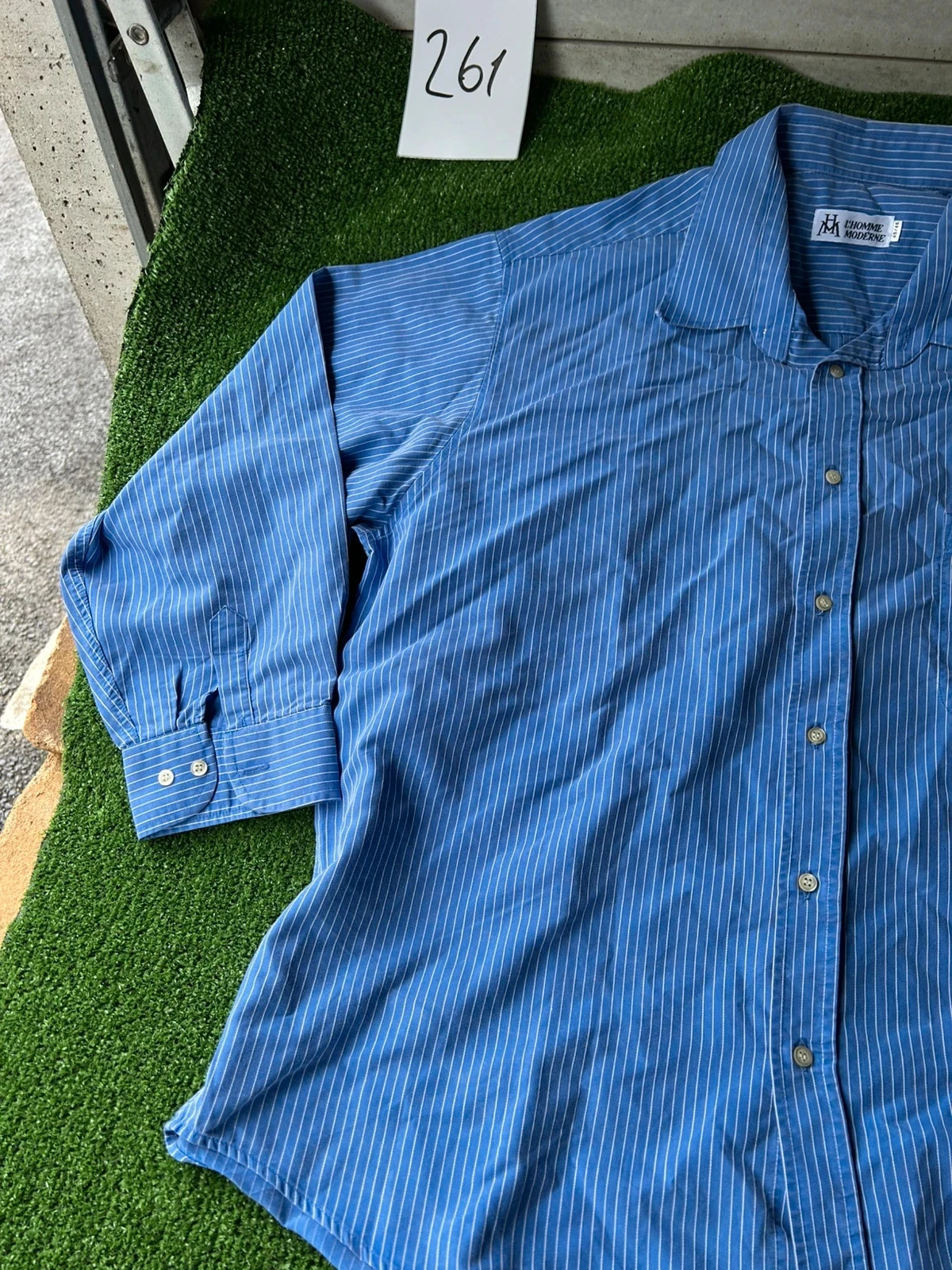 Gestreept hemd blauw l’homme moderne maat 45/46 – photo 4